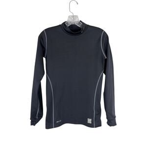 Nike Pro Youth Long Sleeve Compression Shirt Size XL Black Base Layer